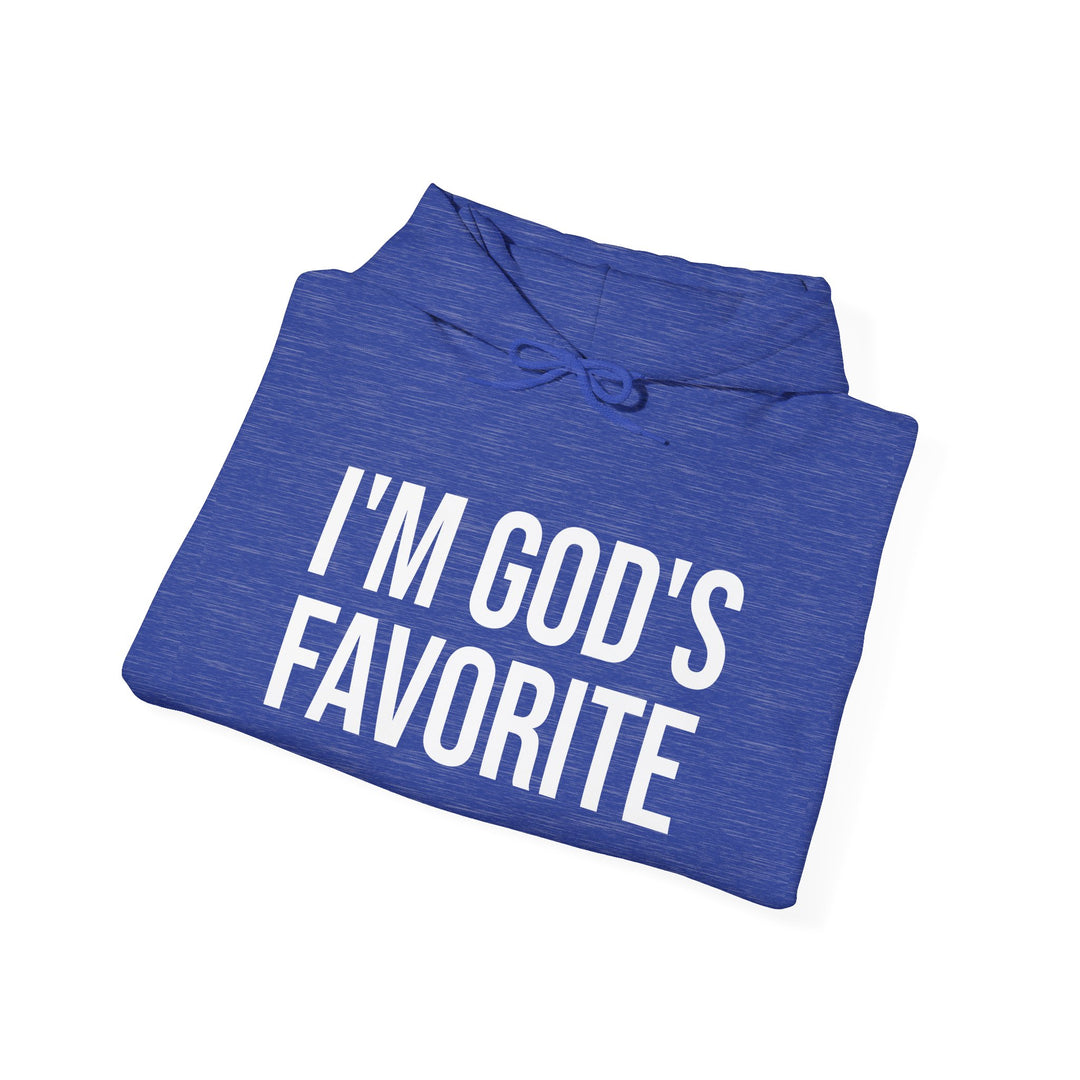 Unisex Heavy Blend™ Hooded Sweatshirt - "I'm God's Favorite" - Religious Inspiration for Everyday Wear