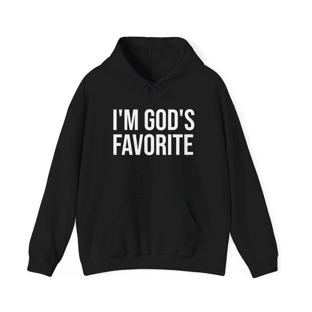 Unisex Heavy Blend™ Hooded Sweatshirt - "I'm God's Favorite" - Religious Inspiration for Everyday Wear