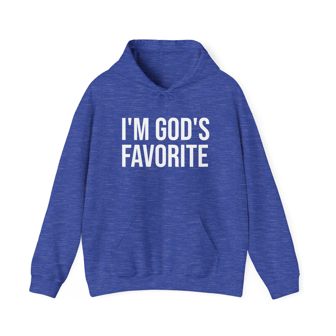 Unisex Heavy Blend™ Hooded Sweatshirt - "I'm God's Favorite" - Religious Inspiration for Everyday Wear