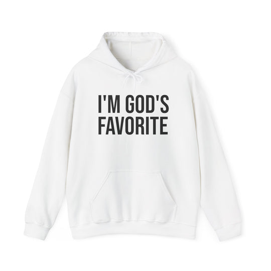 Unisex Heavy Blend™ Hooded Sweatshirt - "I'm God's Favorite" - Religious Inspiration for Everyday Wear