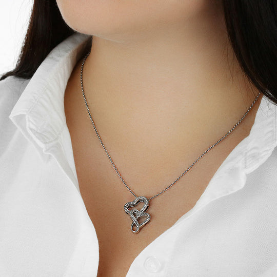 To My Soulmate, I Love You Forever and Always - Heart-to-heart Pendant Necklace