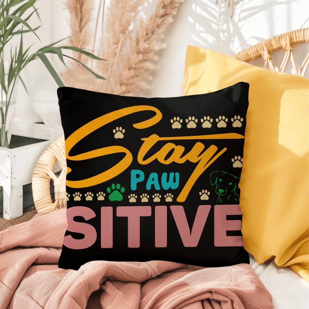 Stay Pawsitive  -  Indoor/Outdoor Pillow