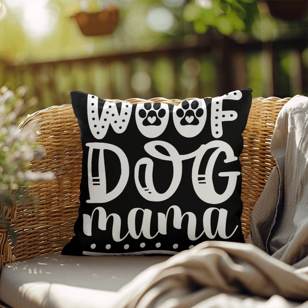 Woof Dog Mama - Indoor/Outdoor Pillow