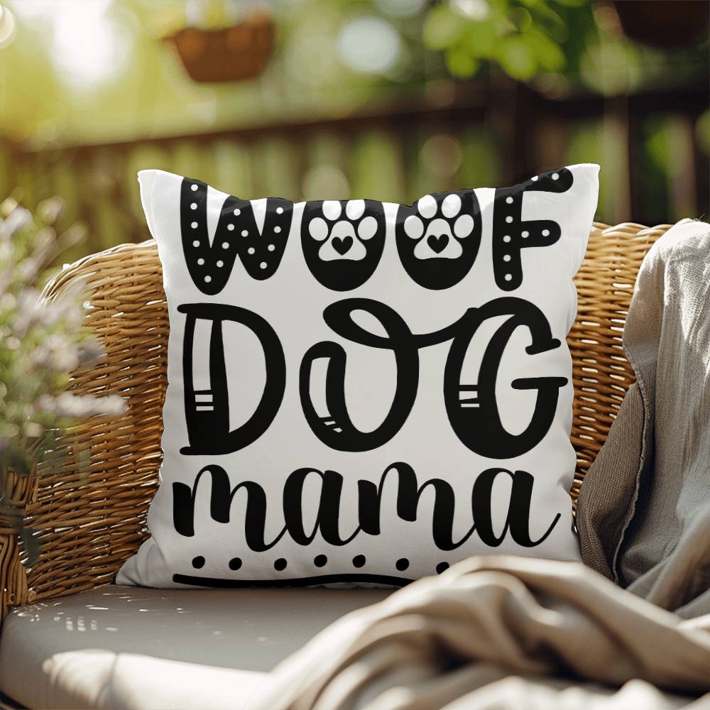 Woof Dog Mama -  Indoor/Outdoor Pillow