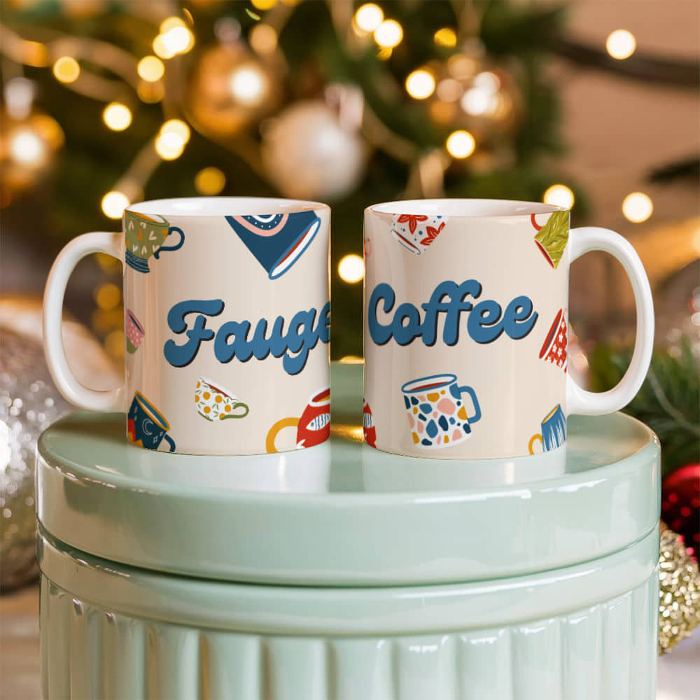 Fauget Coffee - White Ceramic Mug