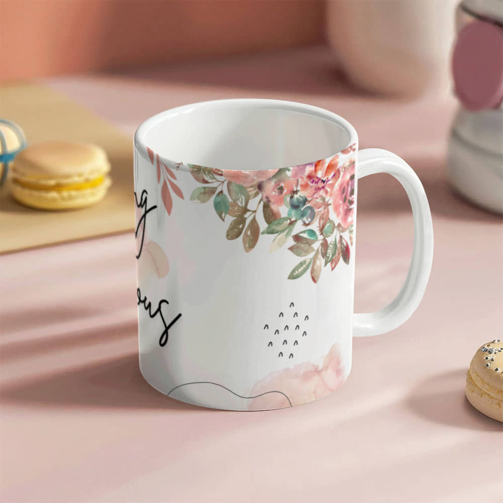 Good Morning - Flower Ceramic Mug